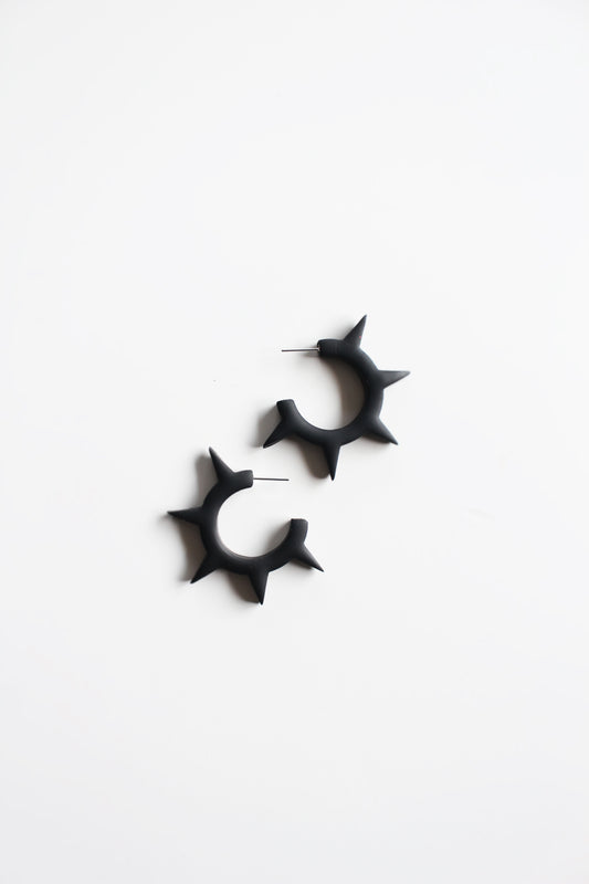 Spiky Hoops (Black)