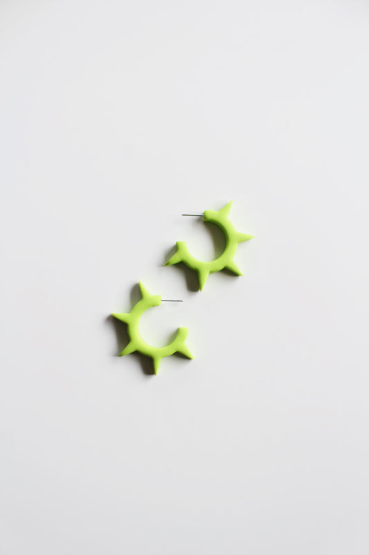 Spiky Hoops (Green)